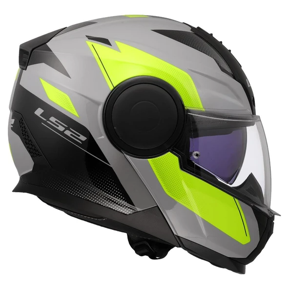 LS2 SCOPE 2 DURIA GRİ-NEON SARI KASK - Resim 12