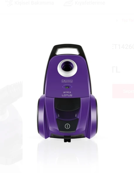 ARNİCA LOTUS ET14260 750W TOZ TORBALI ELEKTRIKLI SÜPÜRGE MOR - Resim 2