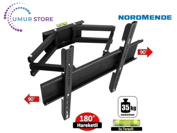 Nordmende Nm32100 32'' Uydu Alıcılı Hd Ready 32- 55 inç Çift Kollu Hareketli Lcd Led Tv Askı Aparatı