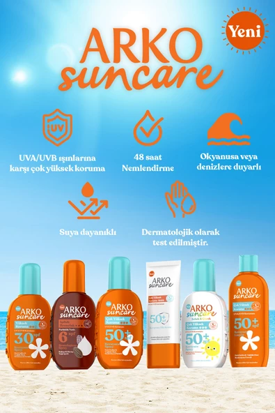 ARKO Suncare Spf6 Bronzlaştırıcı Güneş Yağı Sprey 220 ml - Resim 4