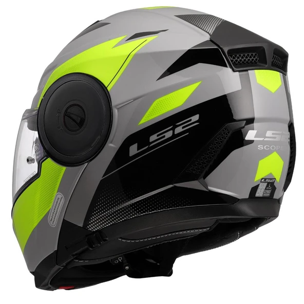 LS2 SCOPE 2 DURIA GRİ-NEON SARI KASK - Resim 3