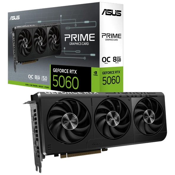 ASUS PRIME GeForce RTX 5060 OC Edition 8GB GDDR7 DLSS 4 128 Bit Ekran Kartı