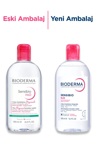 BİODERMA Sensibio H2O Micellar Makyaj Temizleme Suyu 2'li Set Hassas ve Tüm Ciltler Yüz ve Göz Çevresi 500 ml - 2