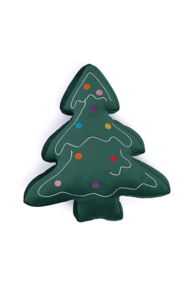 Yılbaşı Çam Ağacı Peluş Yastık Ev ve Ofis Dekoratif Hediyelik Aksesuar - 3