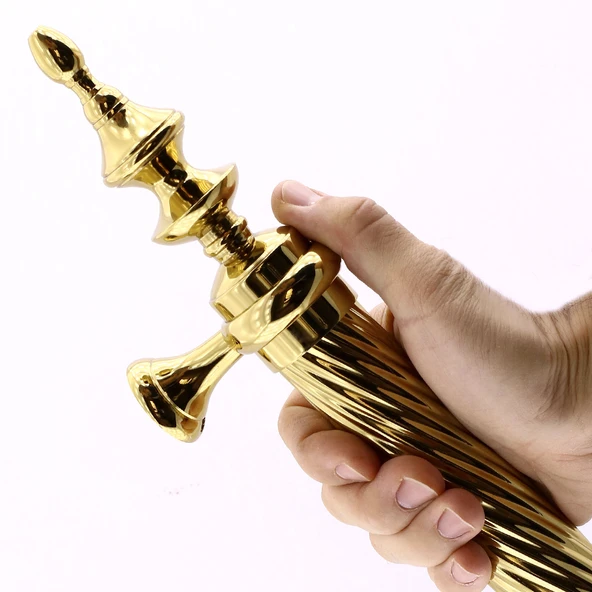 Otağ Gold Altın 60 cm Kapı Çekme Kolu Tutma Kulpu Kulbu Çelik Dış Kapı Tutamağı Sürgülü Lüks Model - Resim 2