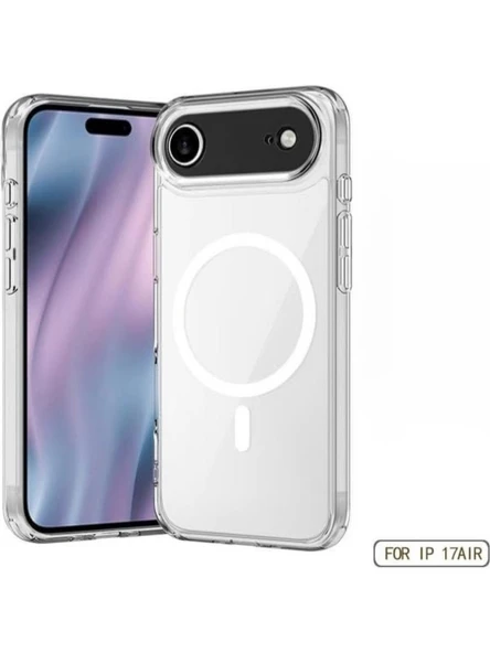 Apple iPhone 17 Air Kılıf Şeffaf Magsafe Kapak ürün görseli 1