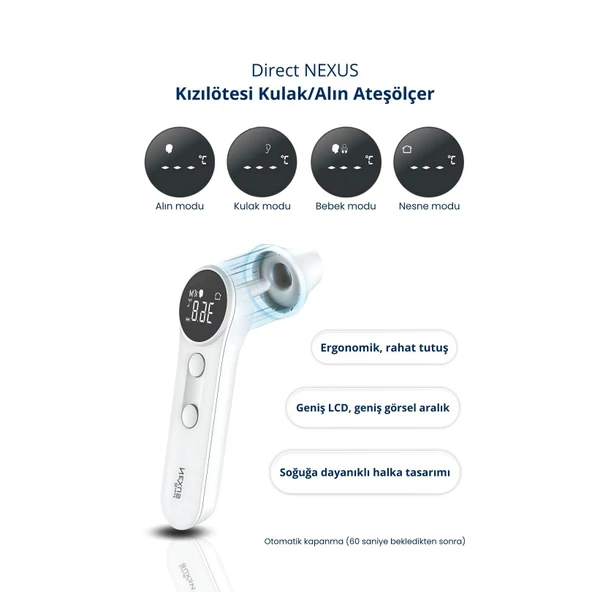 Direct Nexus Dual Kulaktan Ve Alından Ateş Ölçer - 3