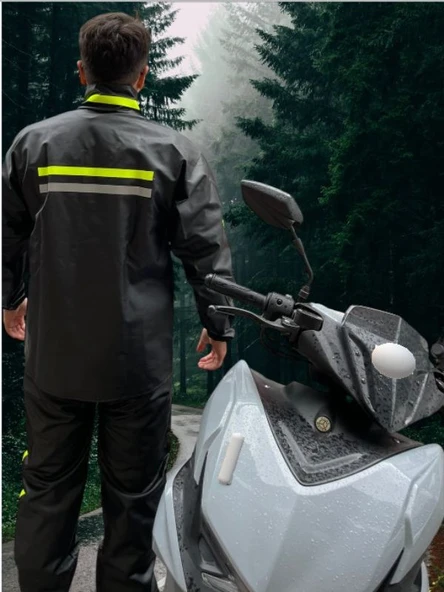 Motosiklet Yağmurluk Pvc Dikişsiz Alt - Üst Takım (SU GEÇİRMEZ GARANTİLİ) - 2