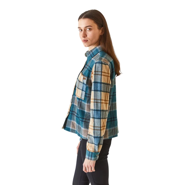 Crop Top Kışlık Oduncu Gömleği 1676501 - Resim 3