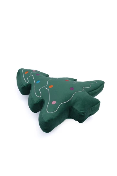 Yılbaşı Çam Ağacı Peluş Yastık Ev ve Ofis Dekoratif Hediyelik Aksesuar - 4