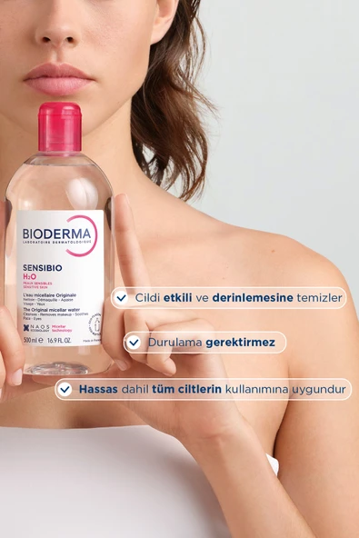 BİODERMA Sensibio H2O Micellar Makyaj Temizleme Suyu 2'li Set Hassas ve Tüm Ciltler Yüz ve Göz Çevresi 500 ml - 6