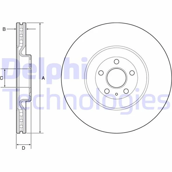 DELPHI BG9233C ÖN FREN AYNASI VOLVO XC90 II 2014>2022 XC60 II 2018 > 366 CAP 19 JANT 31400569 ürün görseli 1