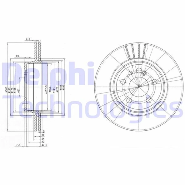DELPHI BG2740 FREN DISKI ARKA MERCEDES S-CLASS W140 W220 A1404230412 ürün görseli 1