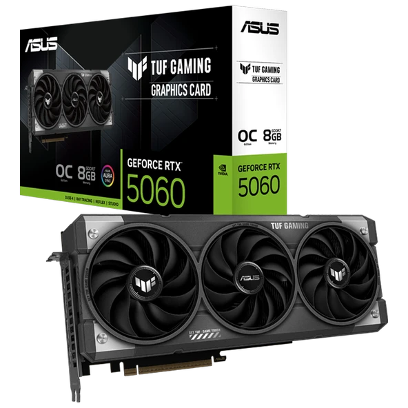 ASUS TUF Gaming GeForce RTX 5060 OC Edition 8GB GDDR7 DLSS 4 128 Bit Ekran Kartı ürün görseli
