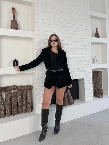 Fok ceket premıum kalite siyah st255860 - Resim 5