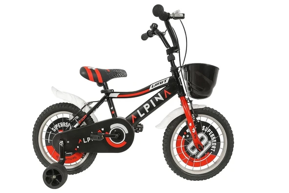Ümit Alpina 16 Jant Çocuk Bisikleti Siyah Kırmızı - Resim 2