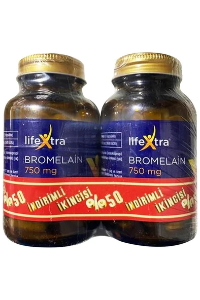 Lifextra Bromelain 30 Kapsül - 2'li Kofre