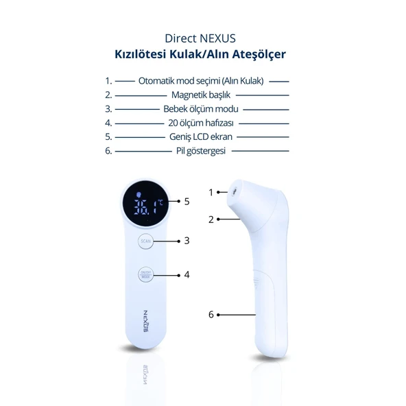 Direct Nexus Dual Kulaktan Ve Alından Ateş Ölçer - 4