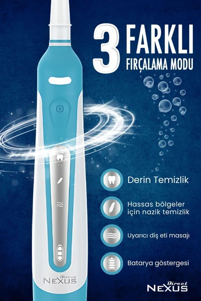 DİRECT NEXUS Şarj Edilebilir Elektrikli Diş Fırçası - Resim 3