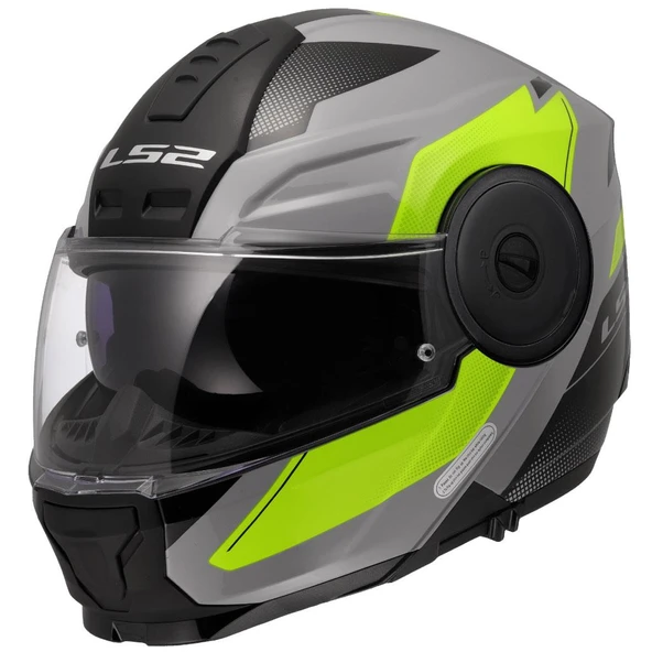 LS2 SCOPE 2 DURIA GRİ-NEON SARI KASK - Resim 9