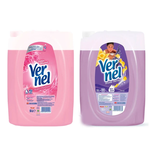 Vernel Çamaşır Yumuşatıcı 5 Lt Relax ve Gülün Büyüsü 2 li