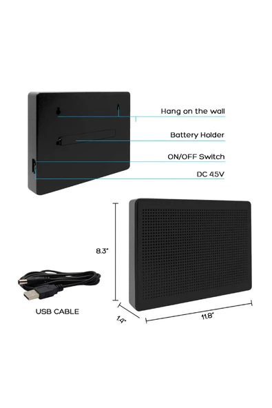 Işıklı Yazı Tahtası Mesaj Panosu Pegboard Pano 94 Harf ve Emoji Seti Çocuk yazı Tahtası LED Işık - Resim 2