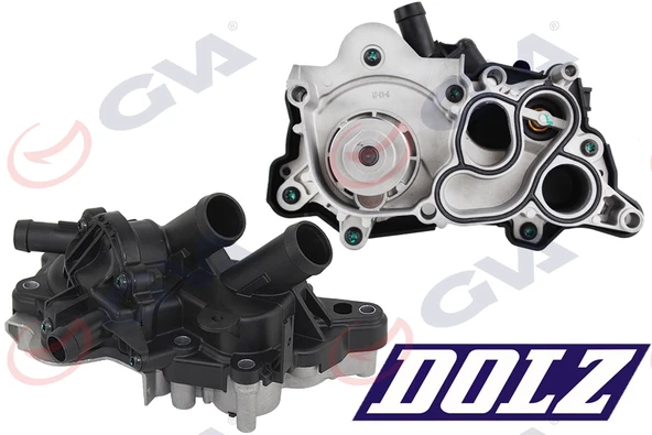 GVA 5275272 SU POMPASI GOLF VII-LEON-A3 1.0-1.2-1.4-1.6 TSI 4 ÇIKIŞLI TERMOSTAT SU POMPASI 04E121600D-04E121600Q-04E121600AD ürün görseli 1