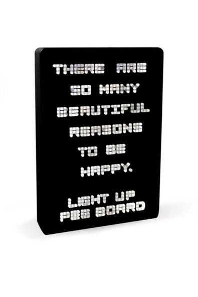 Işıklı Yazı Tahtası Mesaj Panosu Pegboard Pano 94 Harf ve Emoji Seti Çocuk yazı Tahtası LED Işık - Resim 4