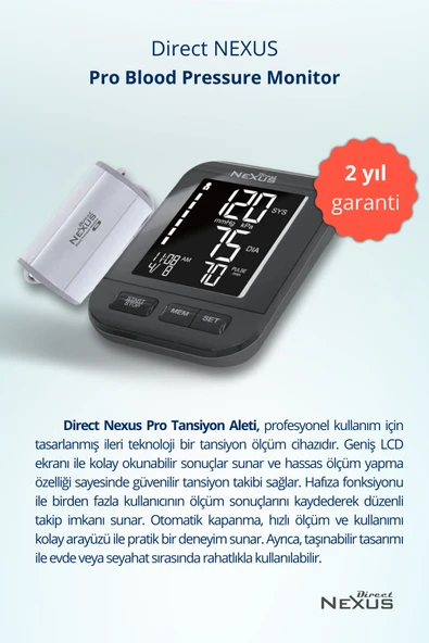 Direct Nexus Pro BP105 Koldan Dijital Tansiyon Aleti - Resim 4