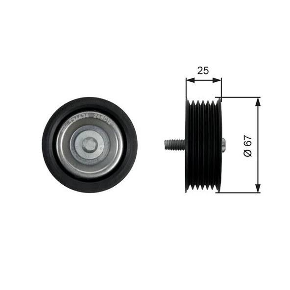 GATES T36434 KAYIS GERGI RULMANI MERCEDES X218 C218 W212 W221 W166 W463 C292 KANALLI A2782020519 ürün görseli 1