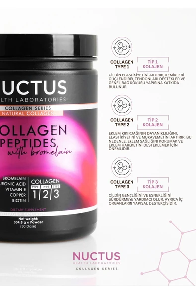 NUCTUS Collagen Peptides With Bromelain 304.8 GR - Resim 4