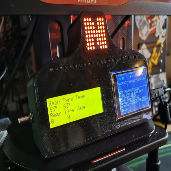 Sim Yarışı Dashboard ( Simhub + İracing Pitboard) Plastik Aparat