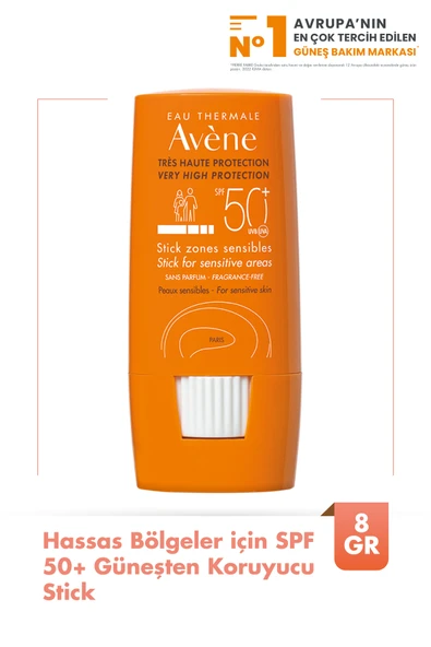 AVENE Stick Hassas Bölgeler için SPF 50+ Yüksek Korumalı Stick Güneş Kremi 8 gr ürün görseli