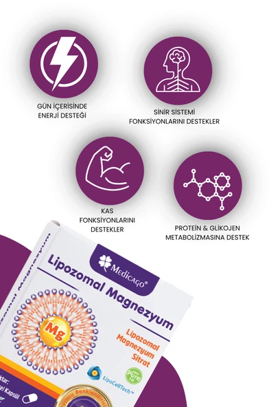 MEDİCAGO Lipozomal Magnezyum 30 Kapsül - Resim 2