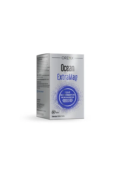 ORZAX Ocean Extramag Üçlü Kombinasyon 200 Mg Magnezyum 60 Tablet