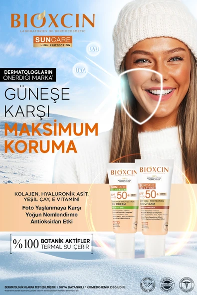 BİOXCİN Sun Care Lekeye Eğilimli Ciltler Renkli Spf 50 Güneş Kremi 50 ml Tinted Arbutin, Kolajen, Hyaluronik - Resim 5