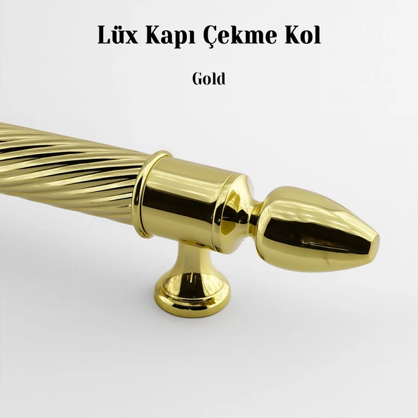 Kubbe Gold 60 cm Kapı Çekme Kolu Tutma Kulpu Kulbu Çelik Dış Kapı Tutamağı Sürgülü Kapı Lüks Model - Resim 6