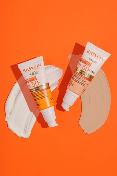 BİOXCİN Sun Care Lekeye Eğilimli Ciltler Renkli Spf 50 Güneş Kremi 50 ml Tinted Arbutin, Kolajen, Hyaluronik - Resim 3