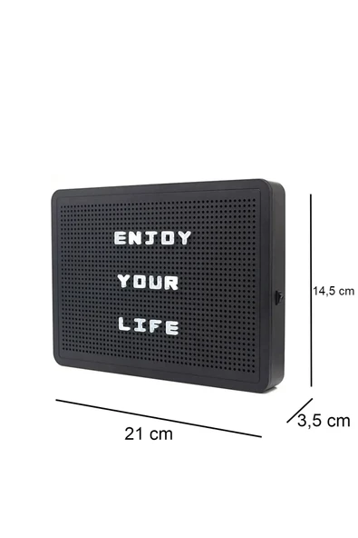 Işıklı Yazı Tahtası Mesaj Panosu Pegboard Pano 94 Harf ve Emoji Seti Çocuk yazı Tahtası LED Işık - Resim 5
