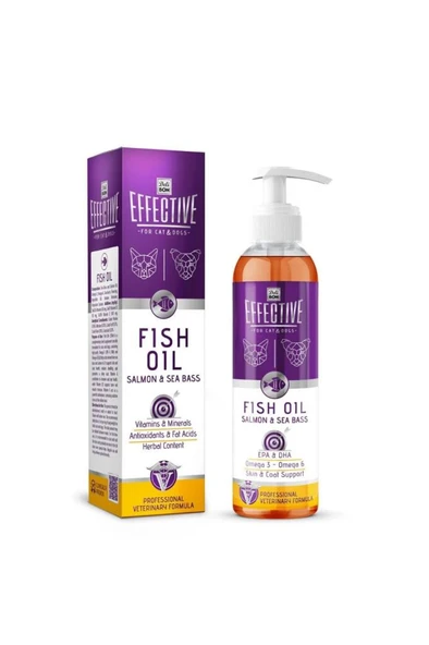 Effective Kedi ve Köpek Takviye Ürünleri Somon Yağı 250ml