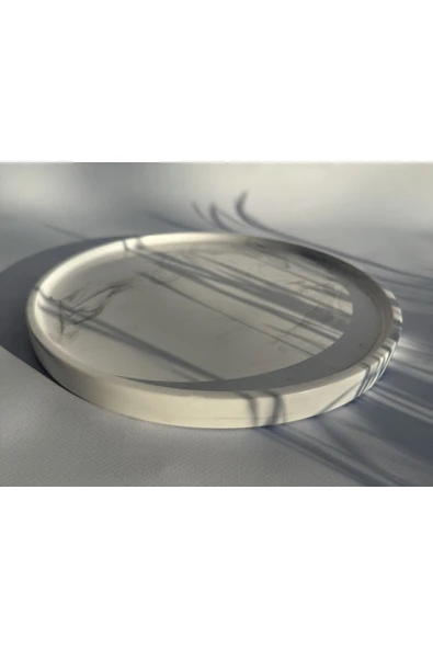 Mermer Desenli 26cm Banyo,dekoratif,sunumluk Tepsi Siyah - 4