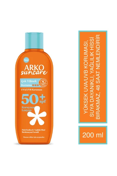 ARKO Suncare Çok Yüksek Koruma spf 50+ Koruyucu Losyon 200 ml