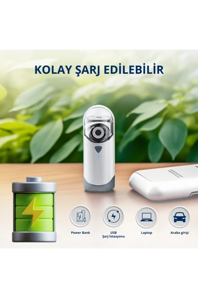 DİRECT NEXUS Yetişkinler Ve Çocuklar Için Şarj Edilebilir Taşınabilir Mesh Nebulizatör - Resim 5