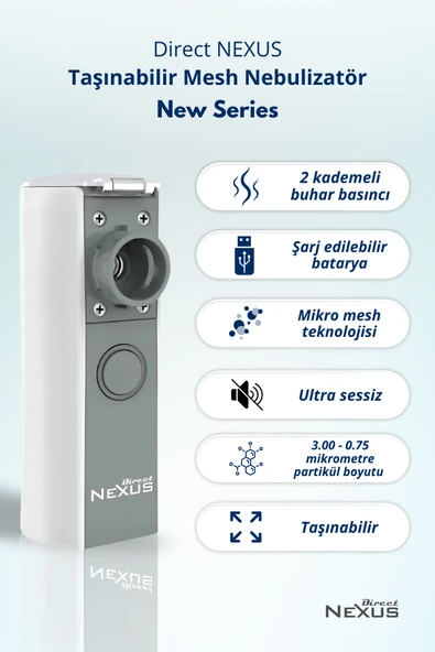DİRECT NEXUS Nexus Taşınabilir Mesh Nebulizatör New Series - Resim 3