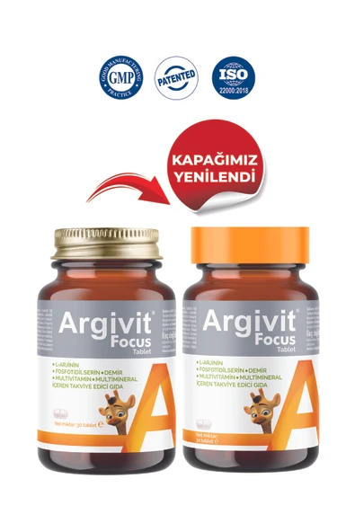 ARGİVİT Focus 3'lü Paket Fosfatidilserin, L-Arjinin, Multivitamin ve Multimineral Tablet 30 Adet - 5