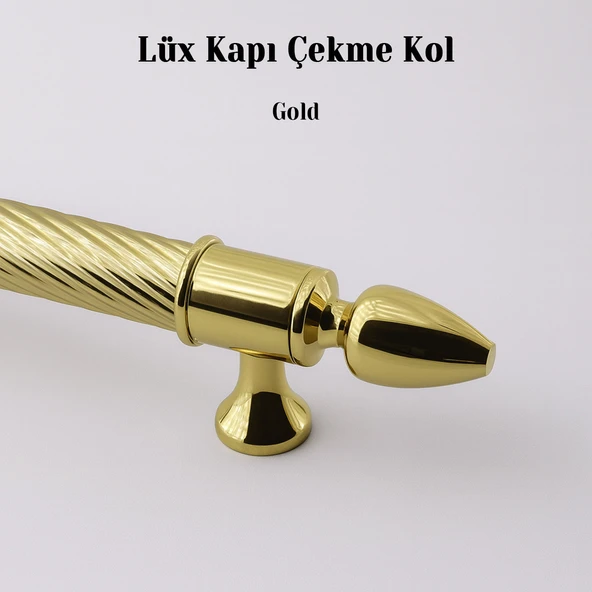 Kubbe Gold 60 cm Kapı Çekme Kolu Tutma Kulpu Kulbu Çelik Dış Kapı Tutamağı Sürgülü Kapı Lüks Model - Resim 2