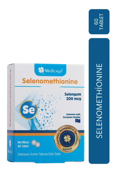 MEDİCAGO Selenomethionine Selenyum 200 mcg 60 Tablet ürün görseli 1