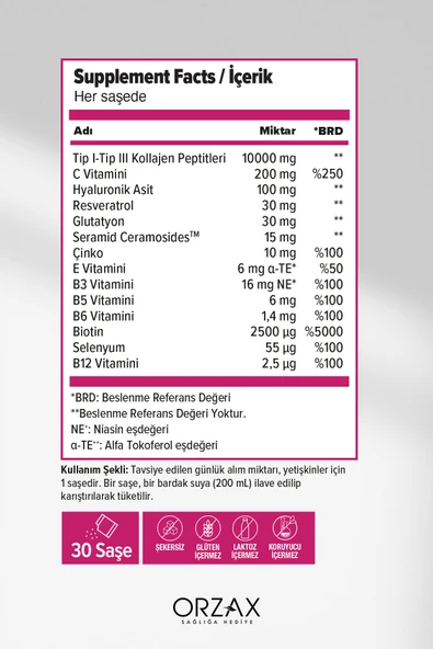 DAY2DAY The Collagen Beauty Intense 30 Saşe ÇİLEK Aromalı - 2