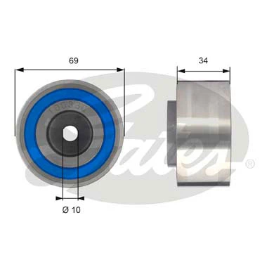 GATES T42233 TRİGER AVARA GERGİ RULMANI PEUGEOT 407-607-CITROEN C6-C5 2.7 3.0 HDI 0830.55-4S7Q6C348BC ürün görseli 1