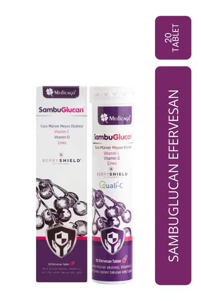 MEDİCAGO Sambuglucan Kara Mürver Meyve Ekstresi 20 Efervesan Tablet ürün görseli